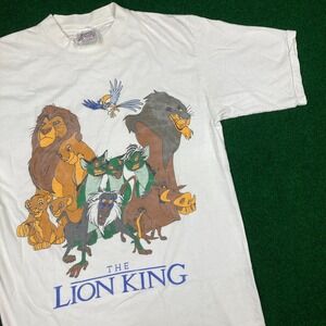 Vintage The Lion King Shirt Mens L White Disney Movie Promo Single Stitch 90s